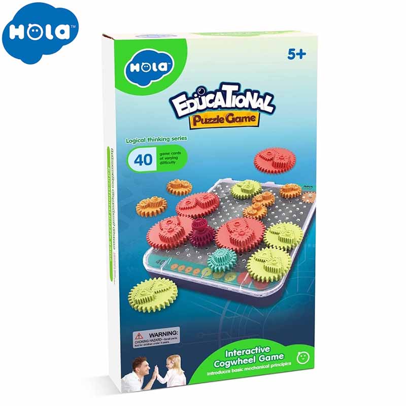 بازی آموزشی پازل چرخ دنده هولا Hola E7985 | بازی فکری Interactive Cogwheel